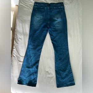 flared true blue jeans